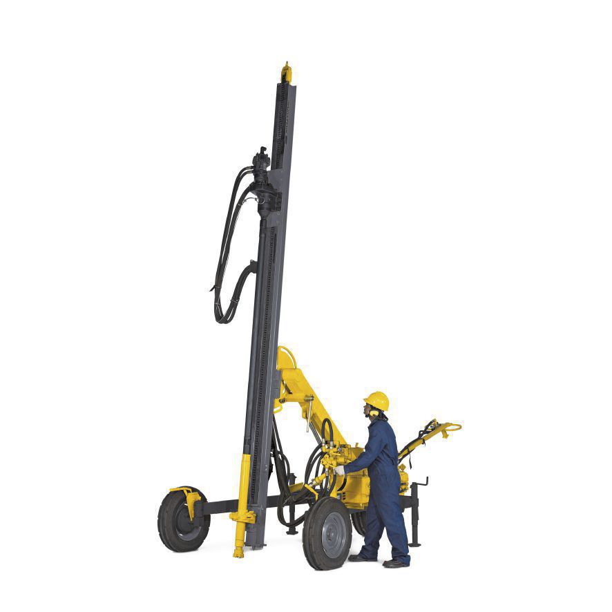 Downthehole drilling rig / multifunction / pneumatic / wheelmounted