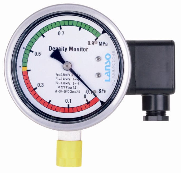 Pressure gauge / Bourdon tube / analog / with electrical contact / IP65