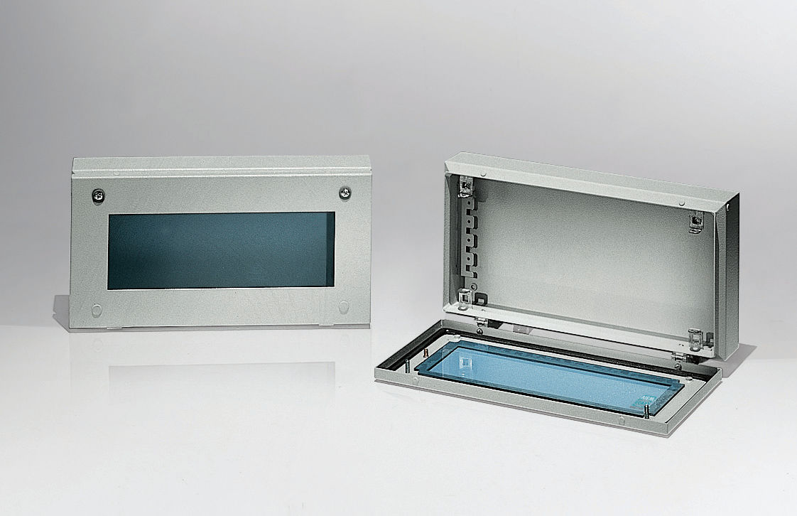 Sheet steel junction box / IP55 / wallmounted / with transparent cover