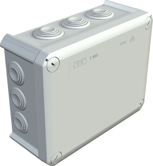 Plastic junction box / waterproof / wallmounted / with knockouts