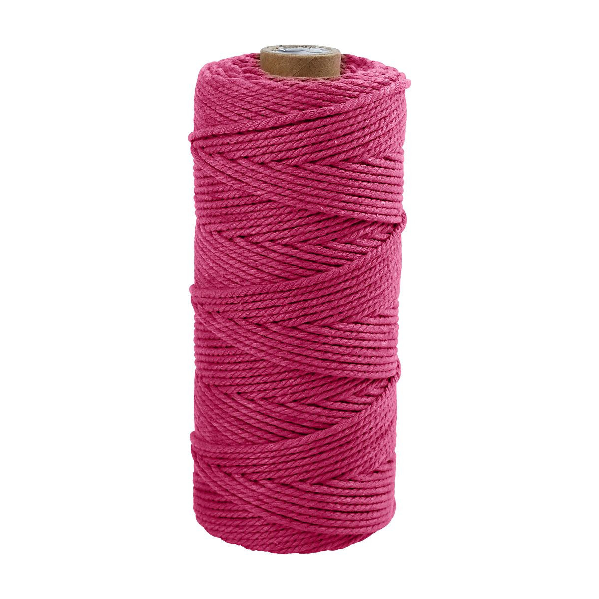 Cotton Twine, L 100 m, thickness 2 mm, 225 g, pink Ritohobby.co.uk