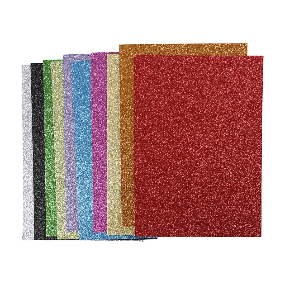 EVA Foam Sheets, A4 21x30 cm, thickness 2 mm, 10 mixed sheets, asstd