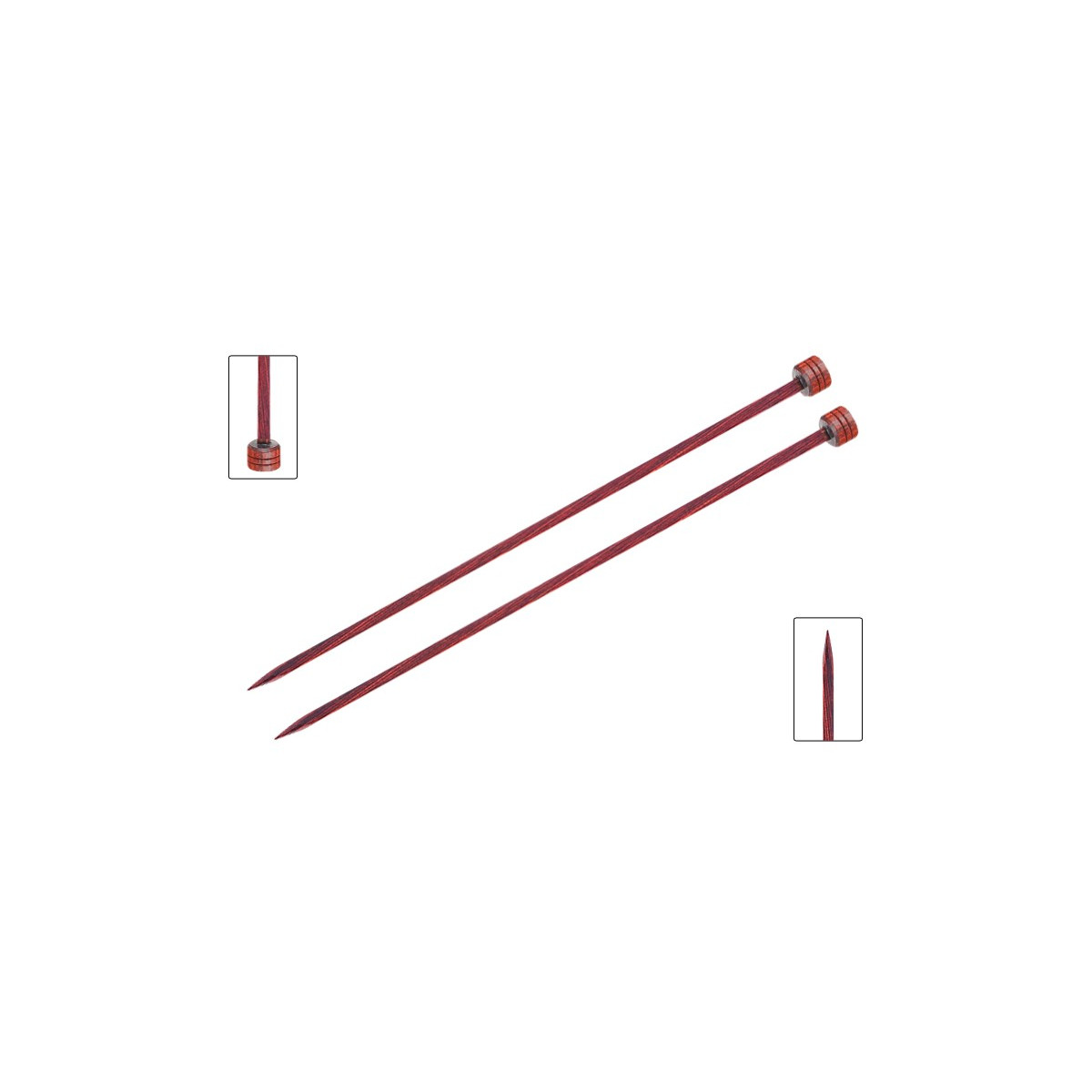 KnitPro Cubics Aiguilles à tricoter / pointe unique Bouleau 30cm 3,50mm