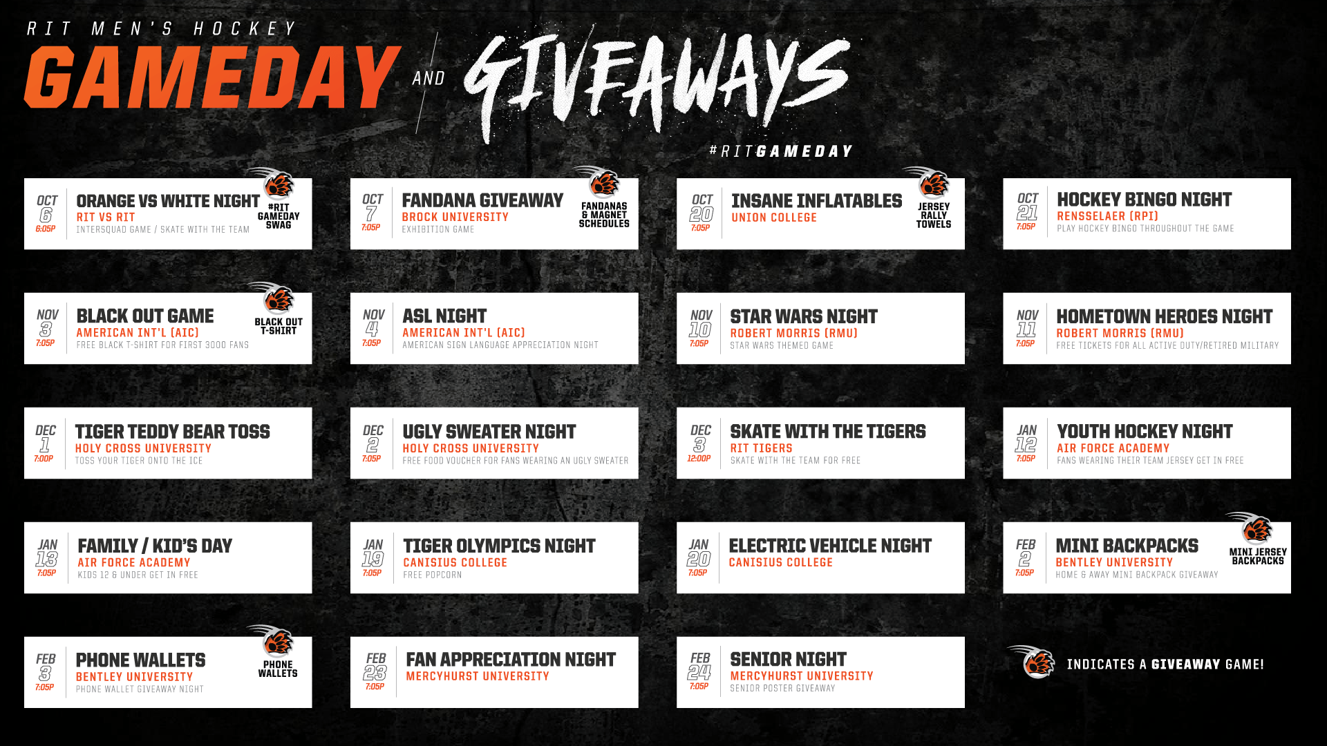 Rit Homecoming 2023 Events Men's Single Game Ticket Info