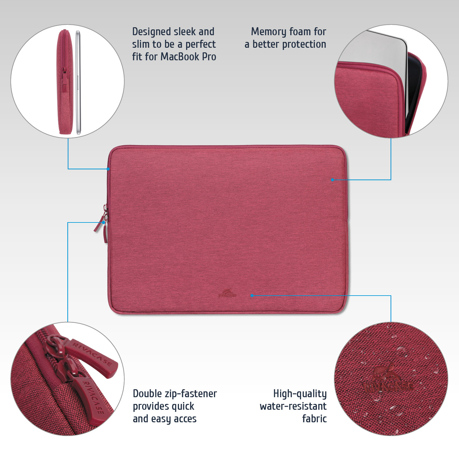 Laptop sleeves 7703 red ECO Laptop sleeve 13.314"