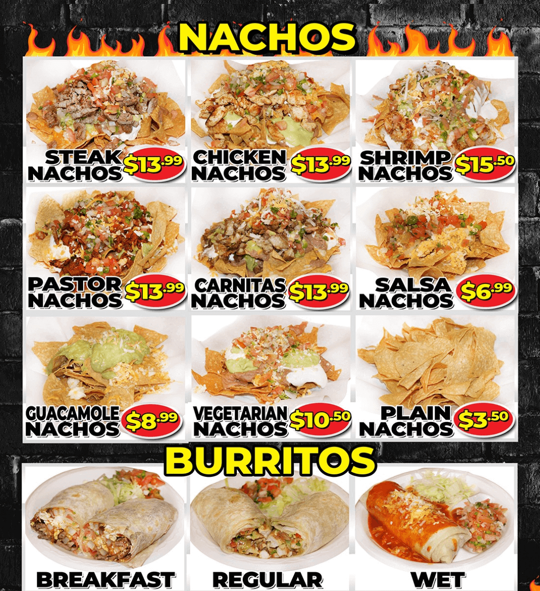 Menu Rivas Mexican Grill Las Vegas