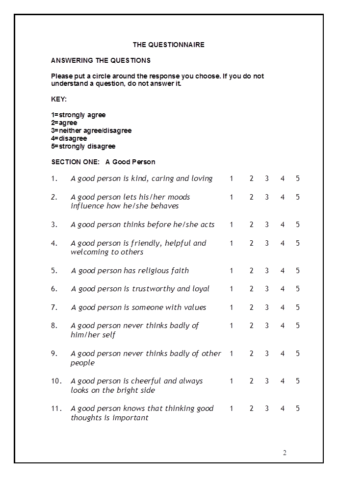 Understanding the Moral Values of Young People and the Key Influences on their Character