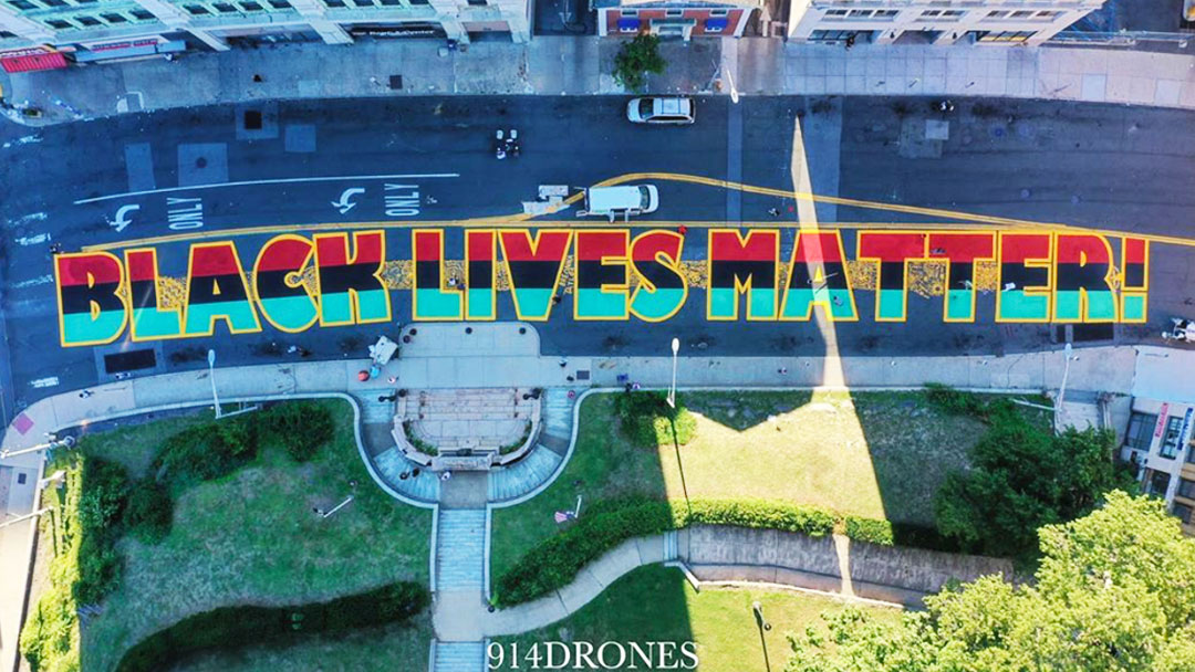 Making a Mural for BLM Artist Conversation with Yonkers Arts RiverArts