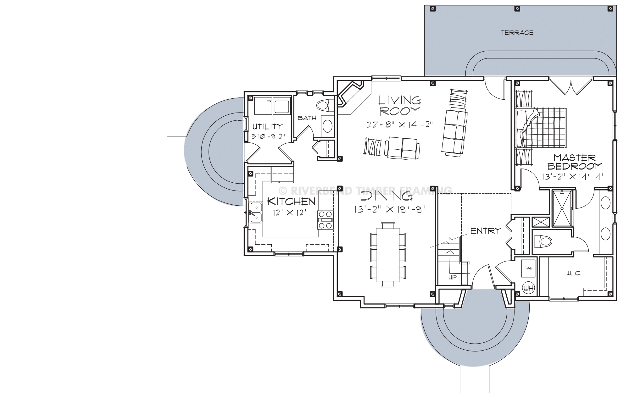 Greenbrier Timber Cottage Floor Plan by Riverbend