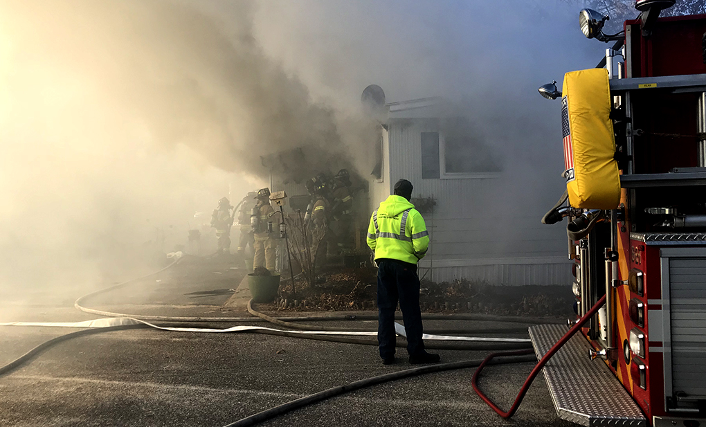 Fire destroys home in Calverton mobile home park RiverheadLOCAL