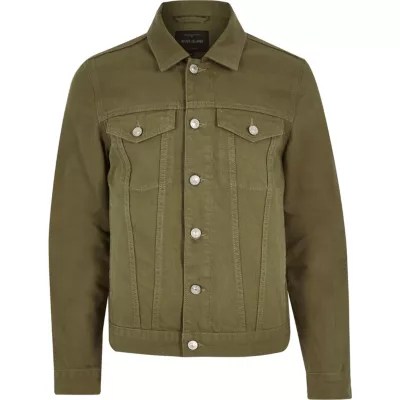 Dark green denim jacket jackets coats / jackets men