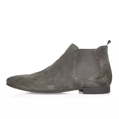 Grey suede Chelsea boots chelsea boots shoes / boots men