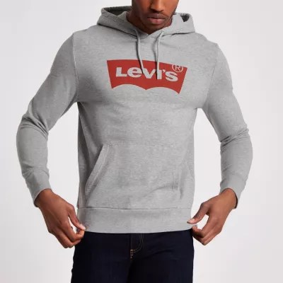 Levi’s grey print hoodie Hoodies Hoodies & Sweatshirts men