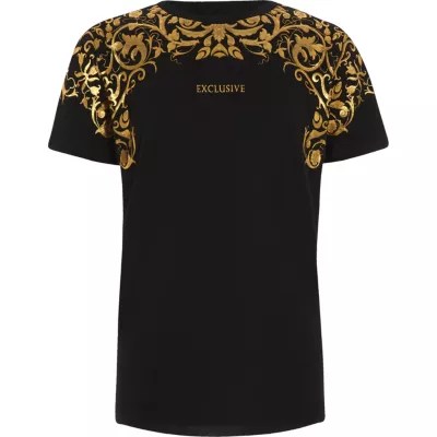 Boys ‘exclusive’ gold foil print Tshirt Tshirts TShirts & Vests