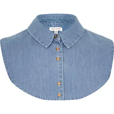 Denim shirt collar bib collar bibs accessories women