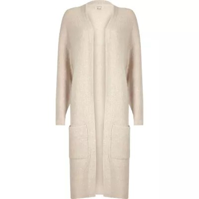Cream longline cardigan Knitwear Sale women