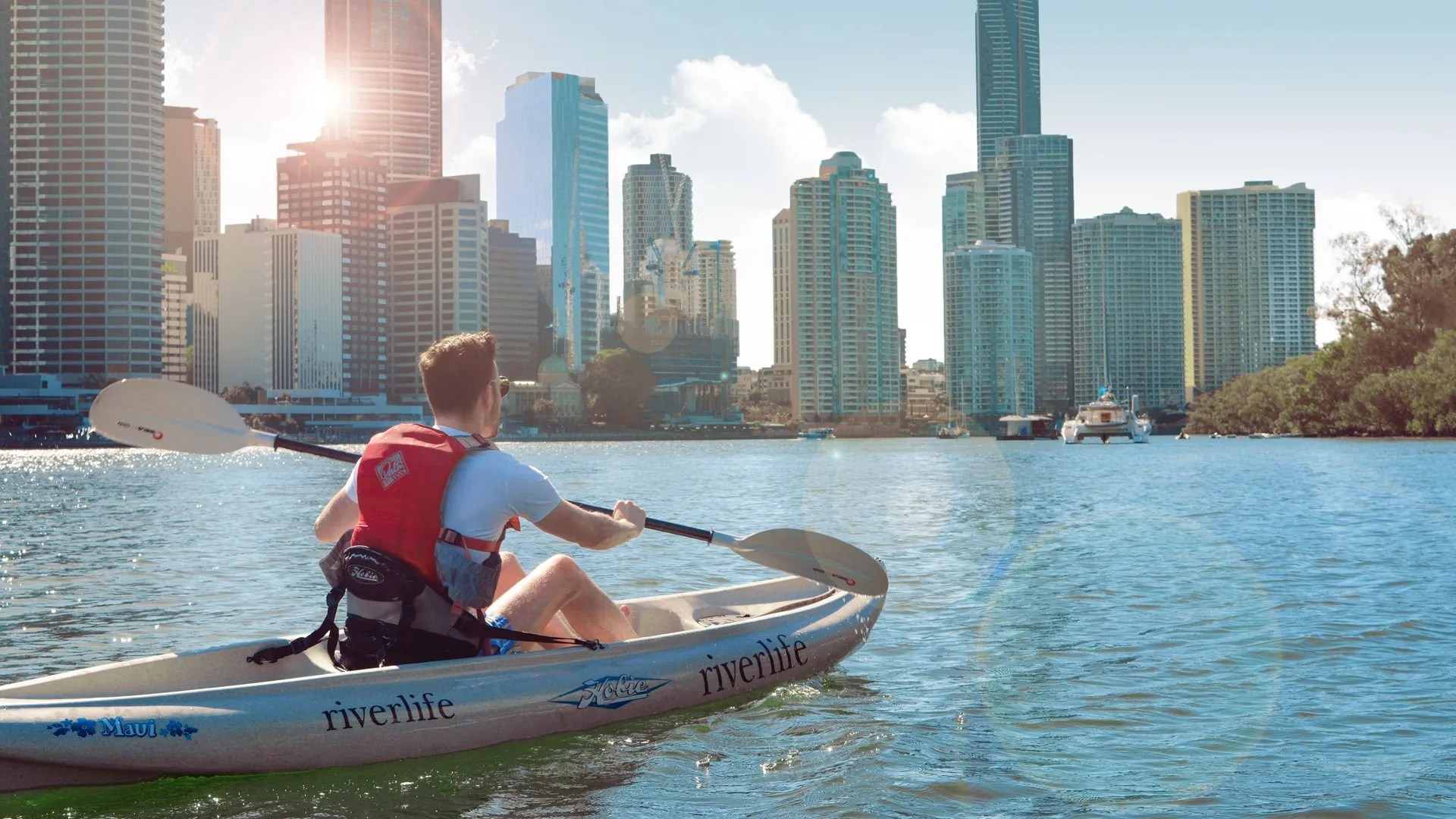 Brisbane Kayak Tour Riverlife Adventure Centre Experience Brisbane