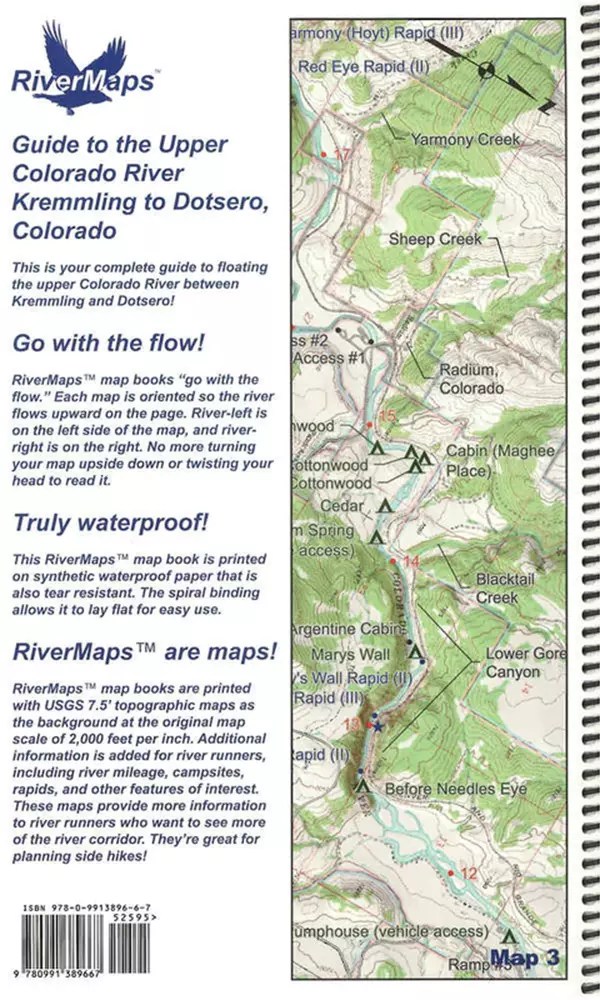 Rivermaps Guide to the Upper Colorado Kremmling to Dotsero in Colorado