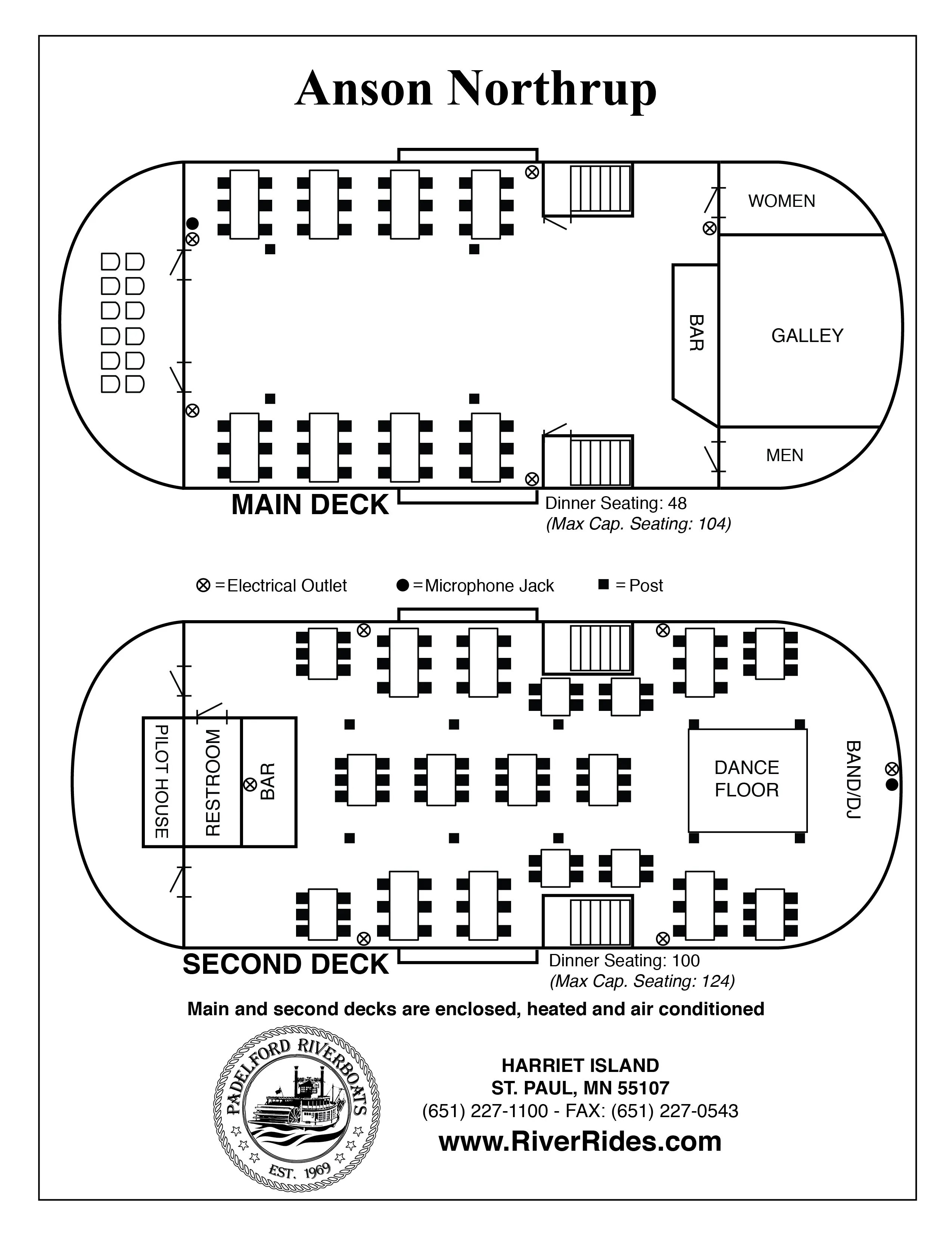 Anson Northrup Riverboat St. Paul & Minneapolis Padelford Riverboats