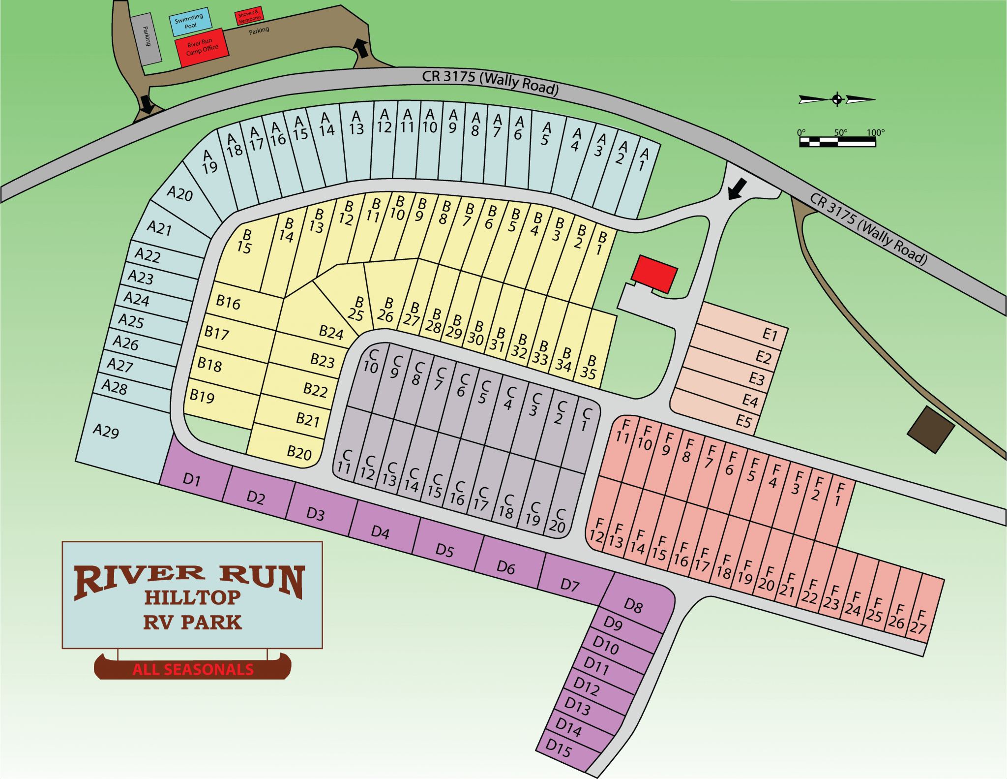 River Run RV Park Map River Run Family Campground