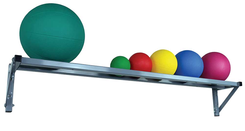 Medicine Ball Storage Rack, Wallmount, Neutral Gray Powdercoat Finish