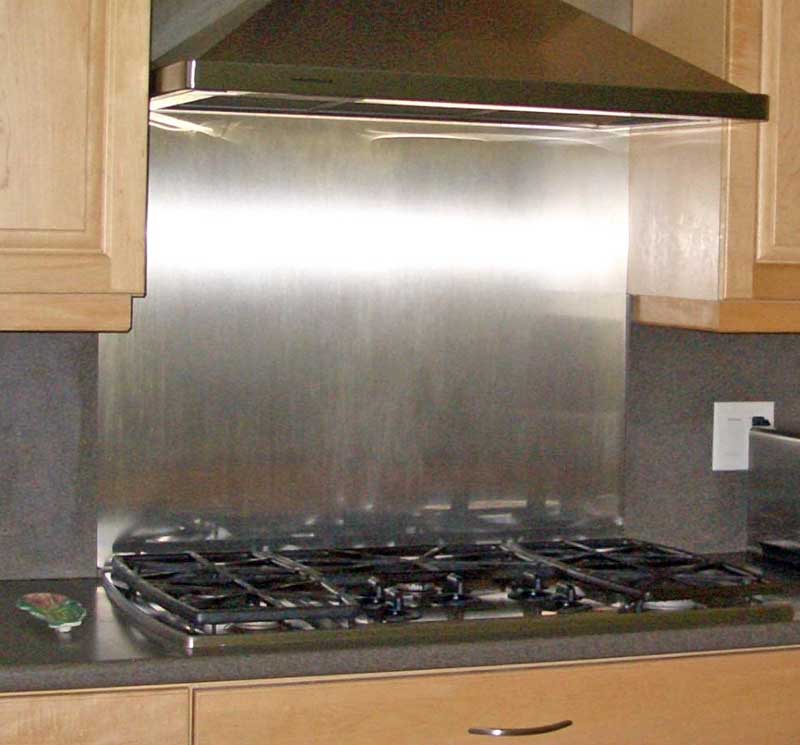 Polished Stainless Backsplash, 36" x 30" With Hemmed Edges RiversEdge Products
