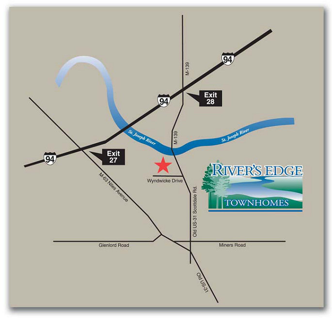 Rivers Edge Townhomes & Townhouses in St Joseph Michigan