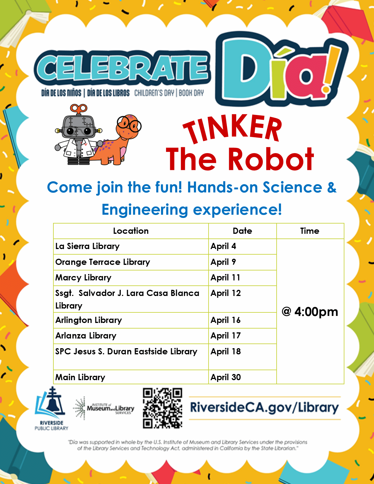 Celebrate DIA TINKER the Robot riversideca.gov