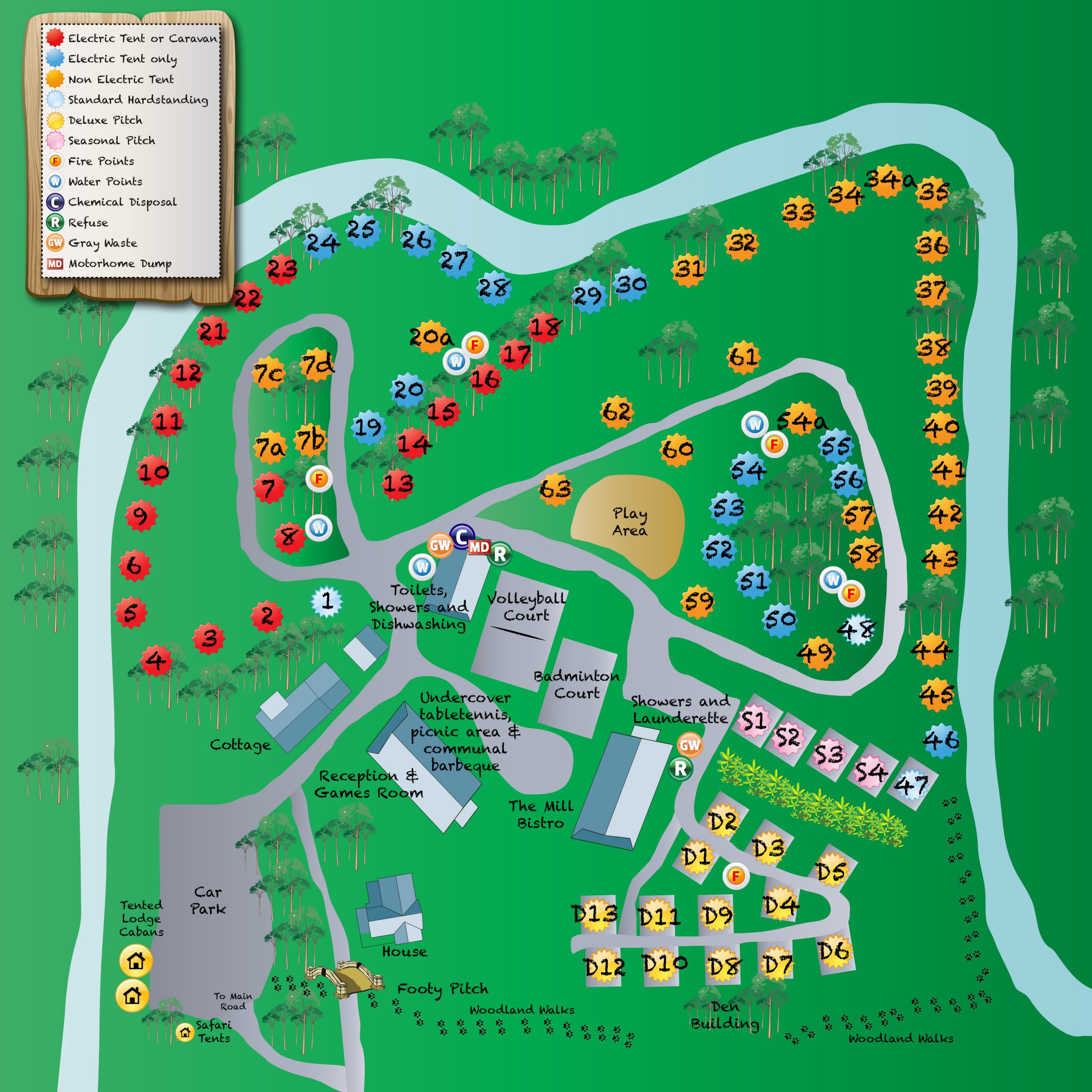 Map of Riverside Riverside Camping