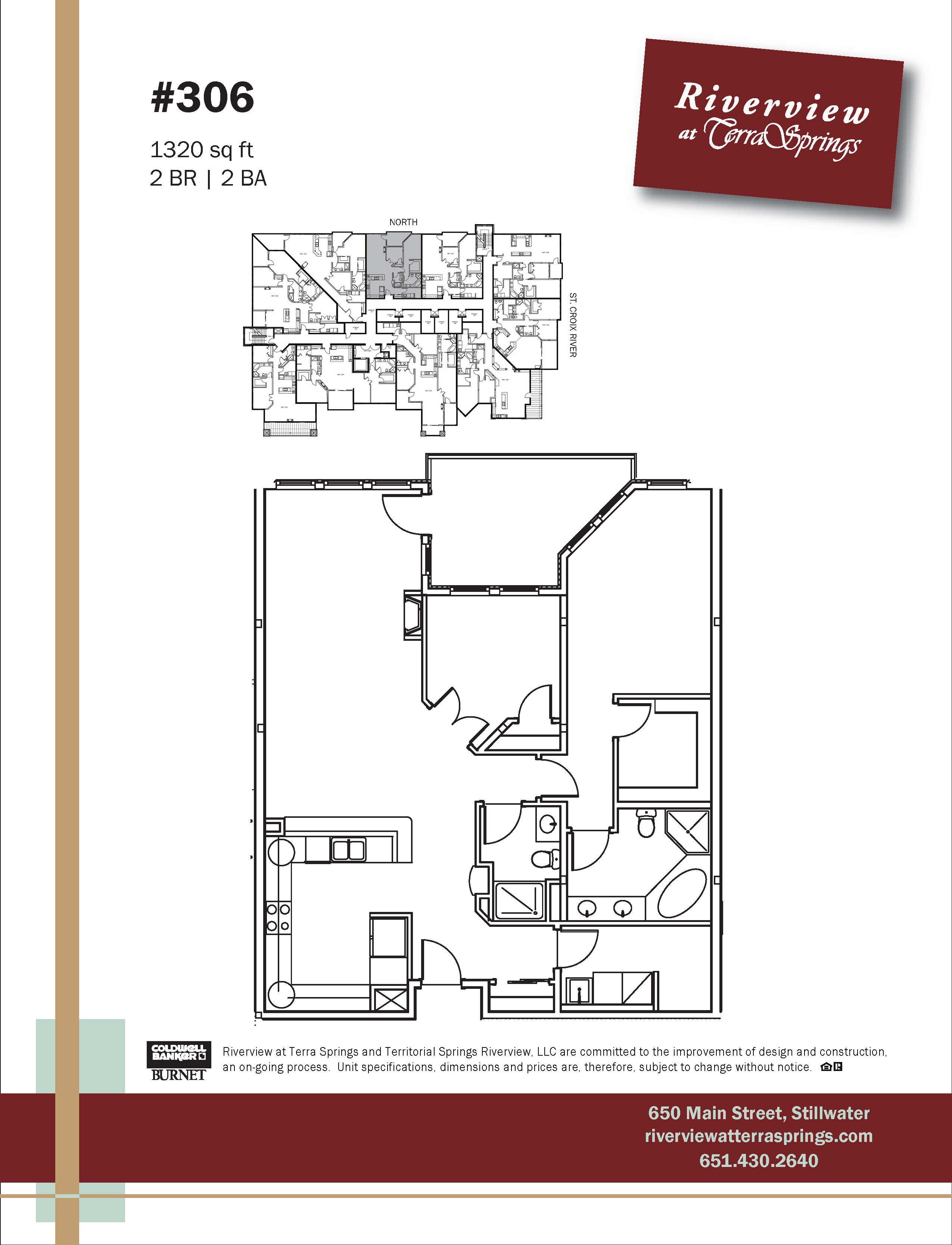 306 Floorplan — Riverview at Terra Springs Condominiums in Stillwater, MN