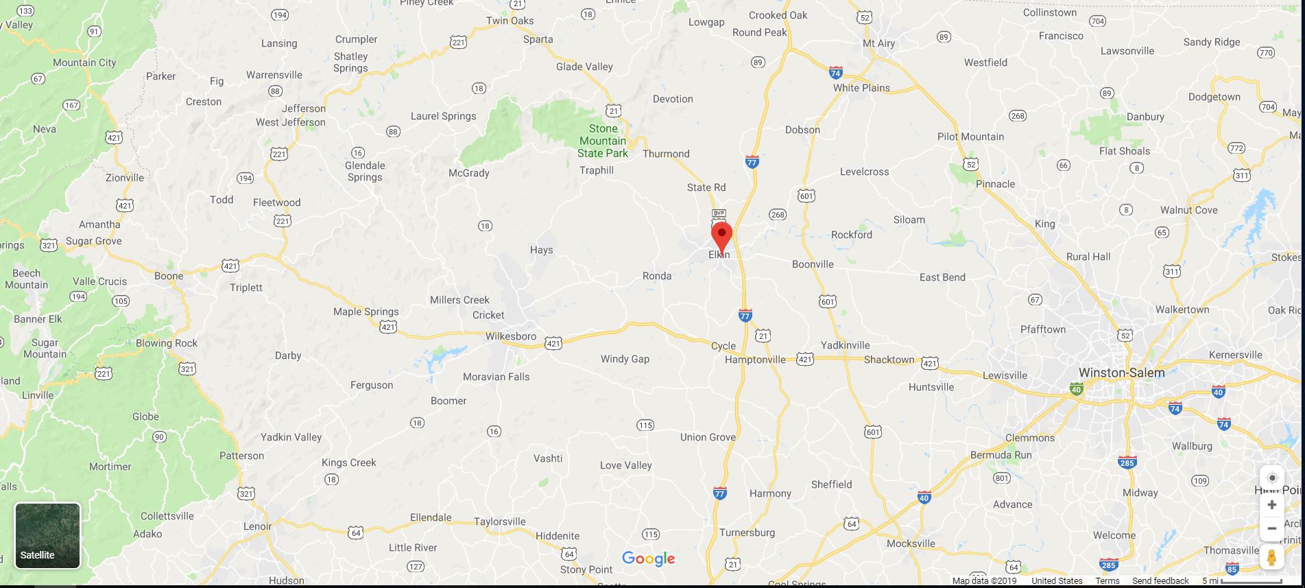 Directions/Contact Us Riverwalk at Yadkin River RV Park in Jonesville