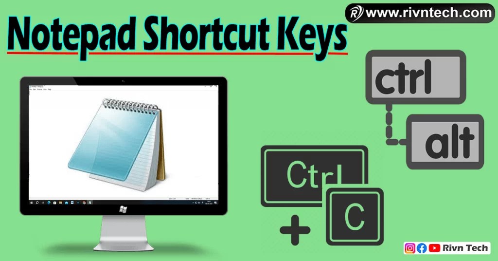 Notepad Shortcut Keys in Hindi नोटपैड की शॉर्टकट कीज Rivn Tech