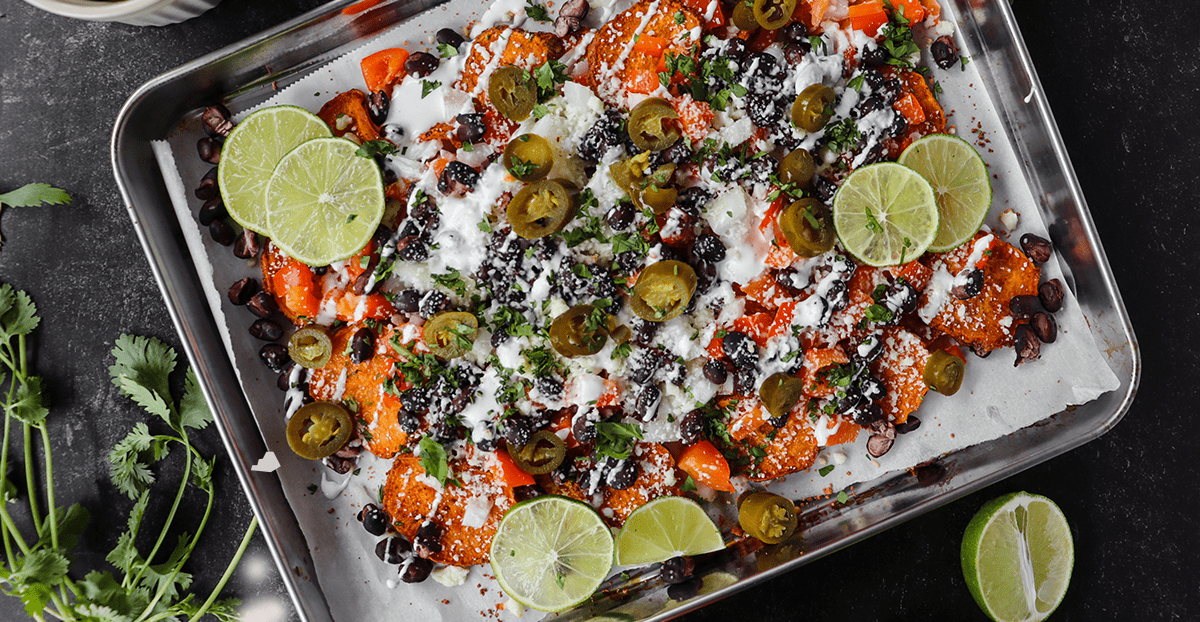 Sweet Potato Cotija Nachos Rizo Brothers California Creamery