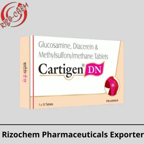 Glucosamine Diacerein and MSM Tablet Cartigen DN Rizochem Pharma
