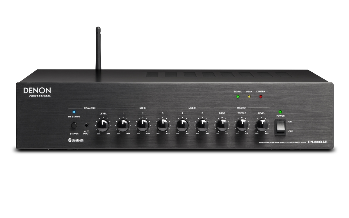 Denon Professional 3 Mic + 2 Stereo Line Mixer Amplifier with Bluetooth