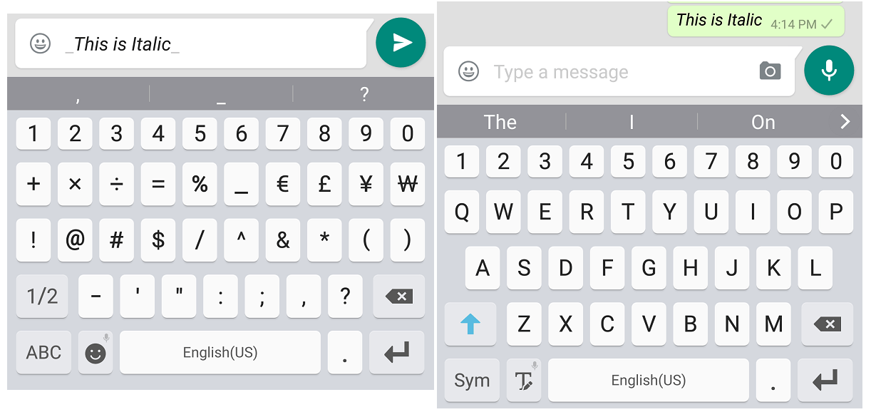 Italics in WhatsApp Tech Blog