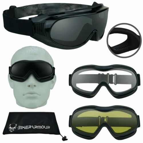 Motorcycle Goggles that Fit Over Cover Glasses RJ Group Plus