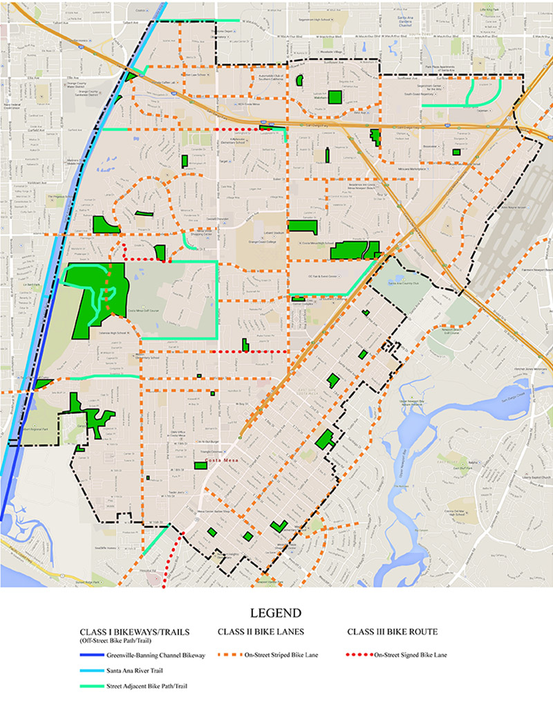 Costa Mesa District Map