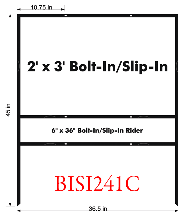 24 x 36 Bolt/Slip In Angle Iron Frame Single Rider