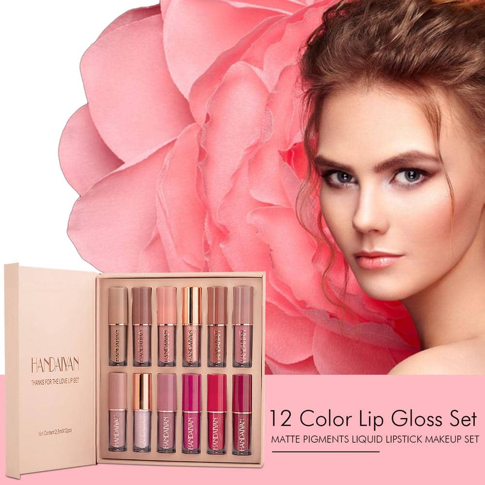 HANDAIYAN Liquid Lipstick 12Pcs Set IMPORTED RK ESSENTIALS