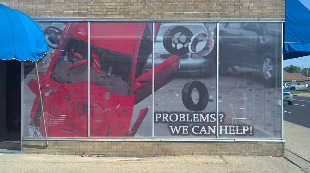 Cost Effective Perforated Window Decals in Iowa City & Cedar Rapids, IA