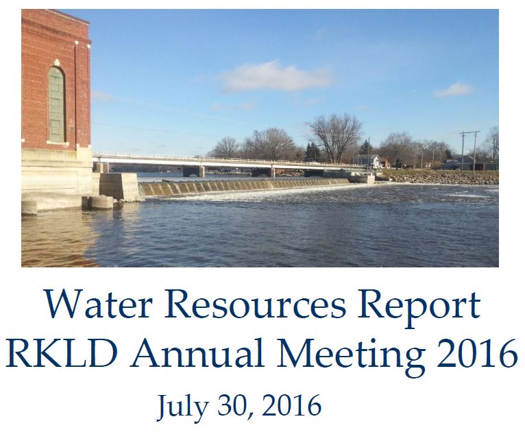 water resources report RKLD 2016 Rock Koshkonong Lake District