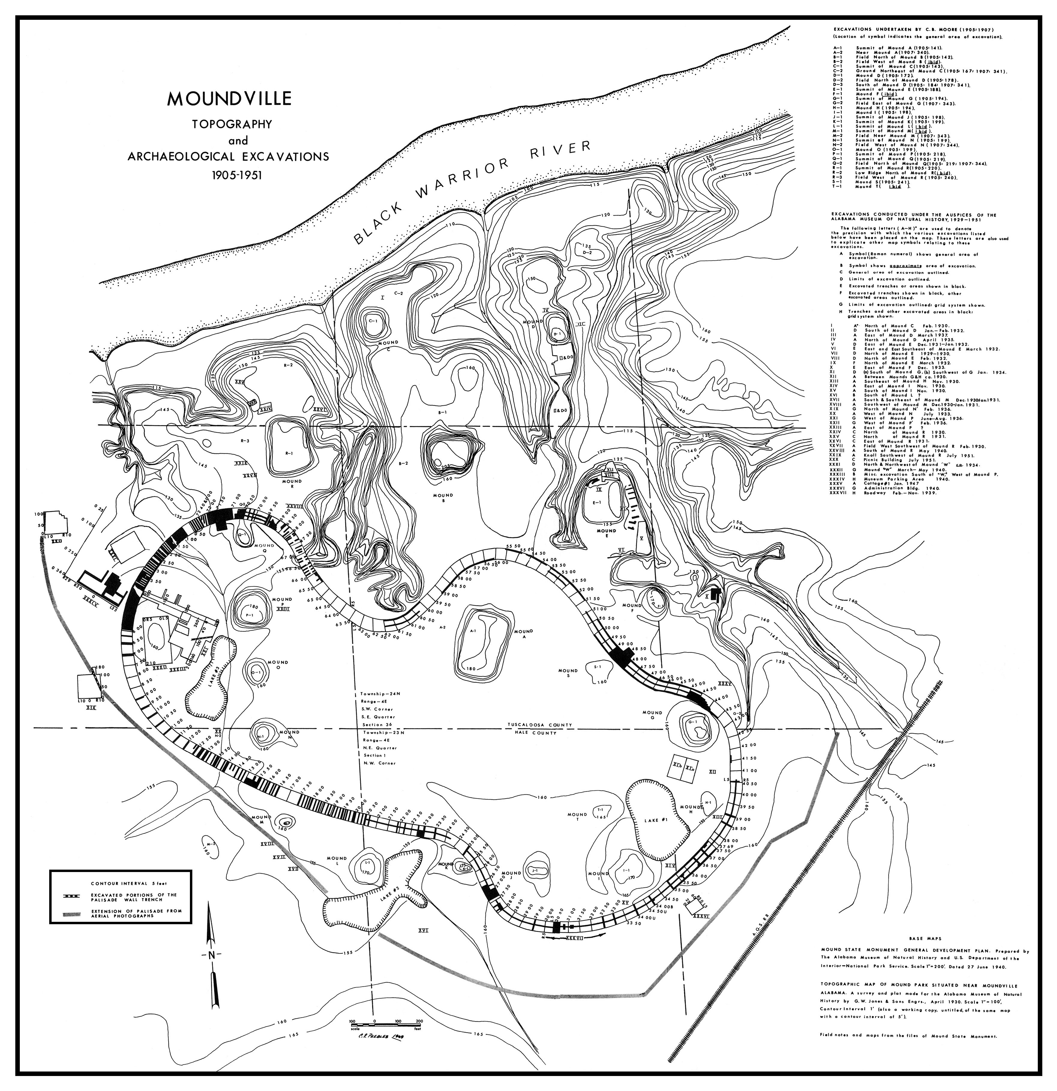 Moundville Archaeology Maps