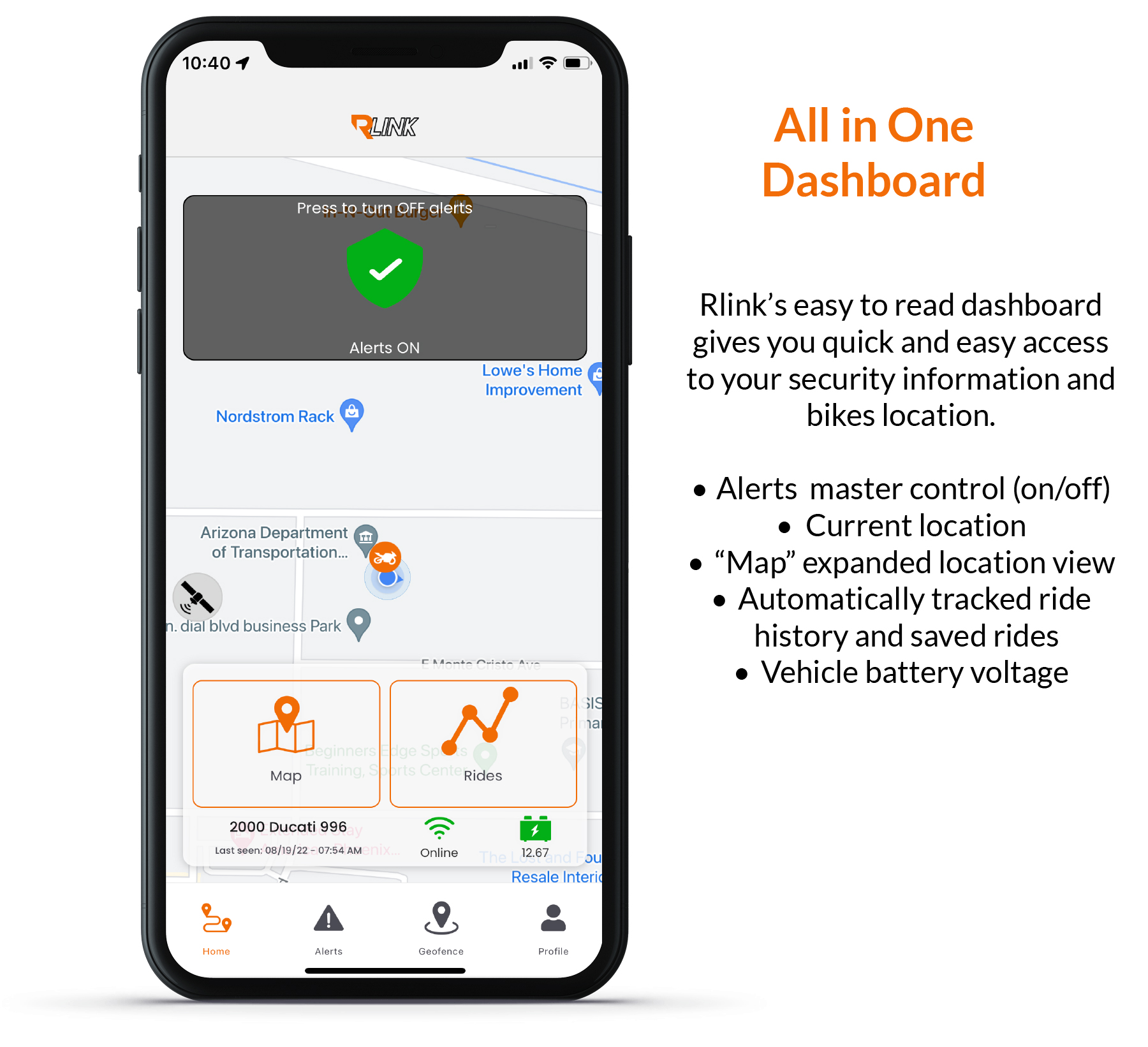 Rlink GPS tracking and Notification system for Motorcycles - Rlink