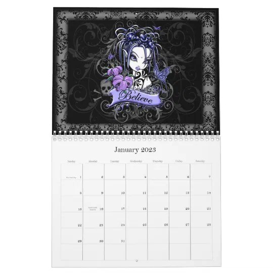 Fairy Tail Kalender 2023 2010 Myka Jelina Gothic Fantasy Fairy Art Calendar | Zazzle.com
