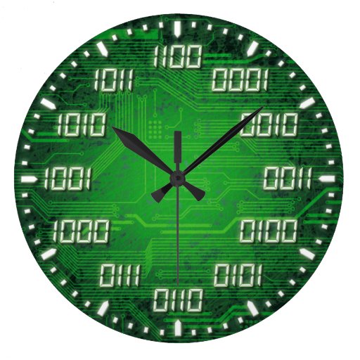 Binary Code Decorative Wall Clock Zazzle