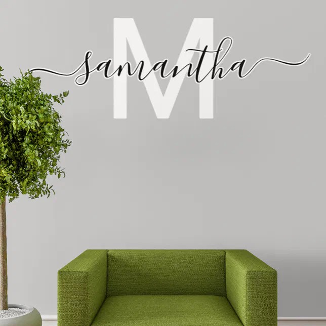 Calligraphy name Personalized Script Wall Decal Zazzle