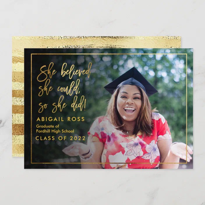 Great invitation to the Zazzle.ca Gold Graduation Screenplay