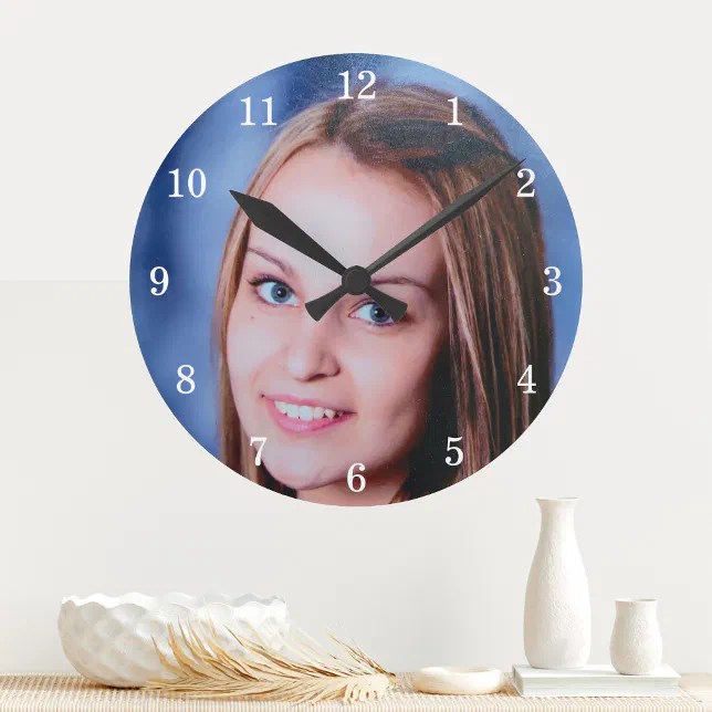 Custom Photo Personalized Wall Clock Zazzle