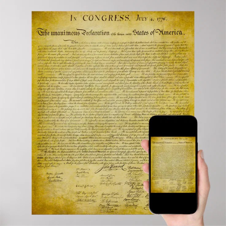 Declaration of Independence Print | Zazzle